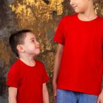 Футболка детская 160 гр красная оптом