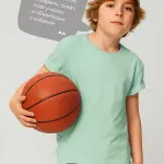 Футболка детская 160 гр ментол